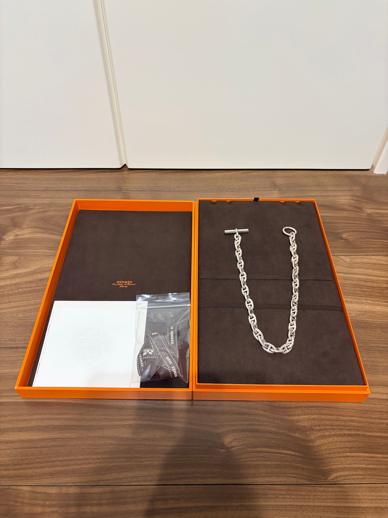 Hermes Chaine D'ancre MM Necklace Medium Model "Silver"