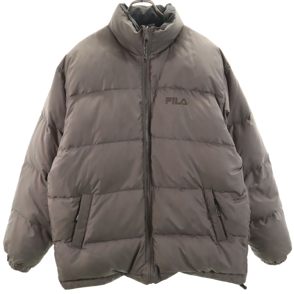 FILA フィラ リバーシブル ダウンジャケット XL グレー