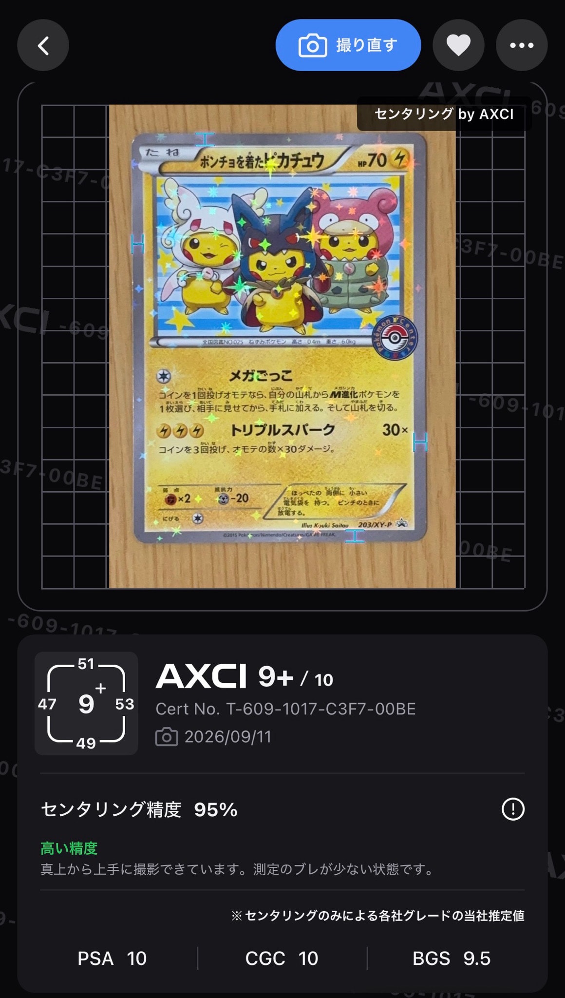 ポンチョを着たピカチュウ: プロモ (ポンチョピカチュウ) [XY-P 203/XY-P](プロモーションカード「XY-P」)