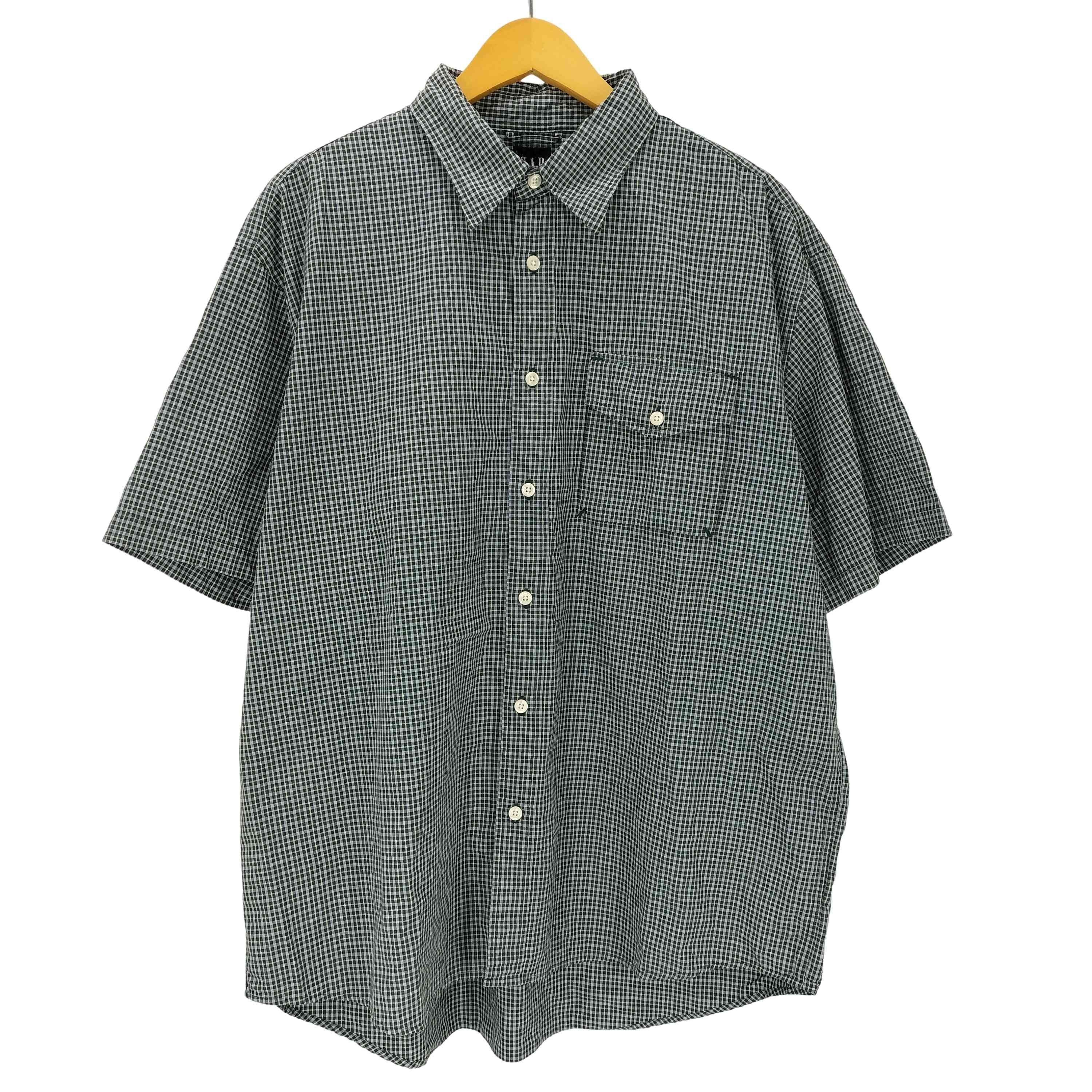 90-00S 紺タグ OLD S/S チェック ボックス シャツ【1143808888322】