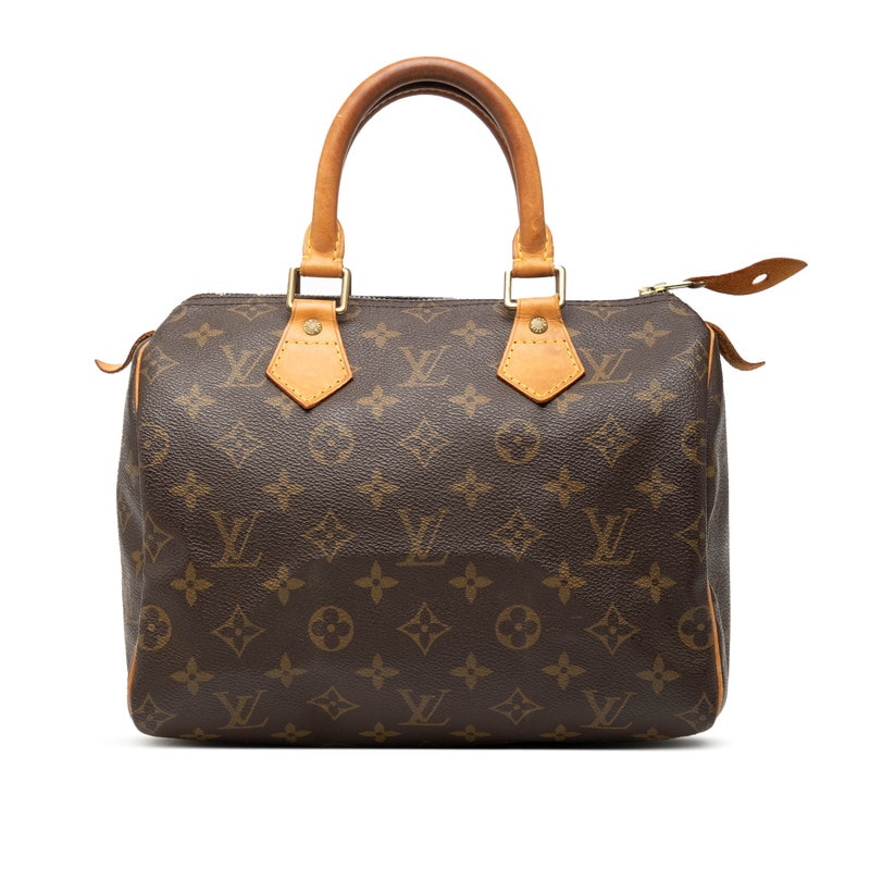 ルイ ヴィトン モノグラム スピーディ25 ミニボストンバッグ ハンドバッグ M41528 ブラウン PVC レザー レディース LOUIS VUITTON 【中古】