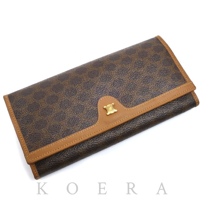 CELINE セリーヌ マカダム柄 がま口 長財布 レディース【中古】