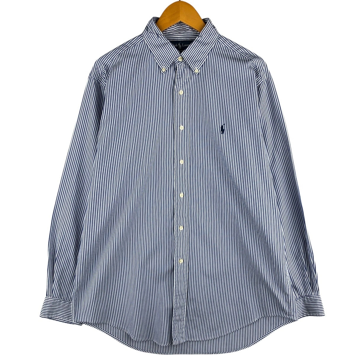 古着 ラルフローレン Ralph Lauren YARMOUTH 長袖 ボタンダウンストライプシャツ メンズL相当/eaa595088