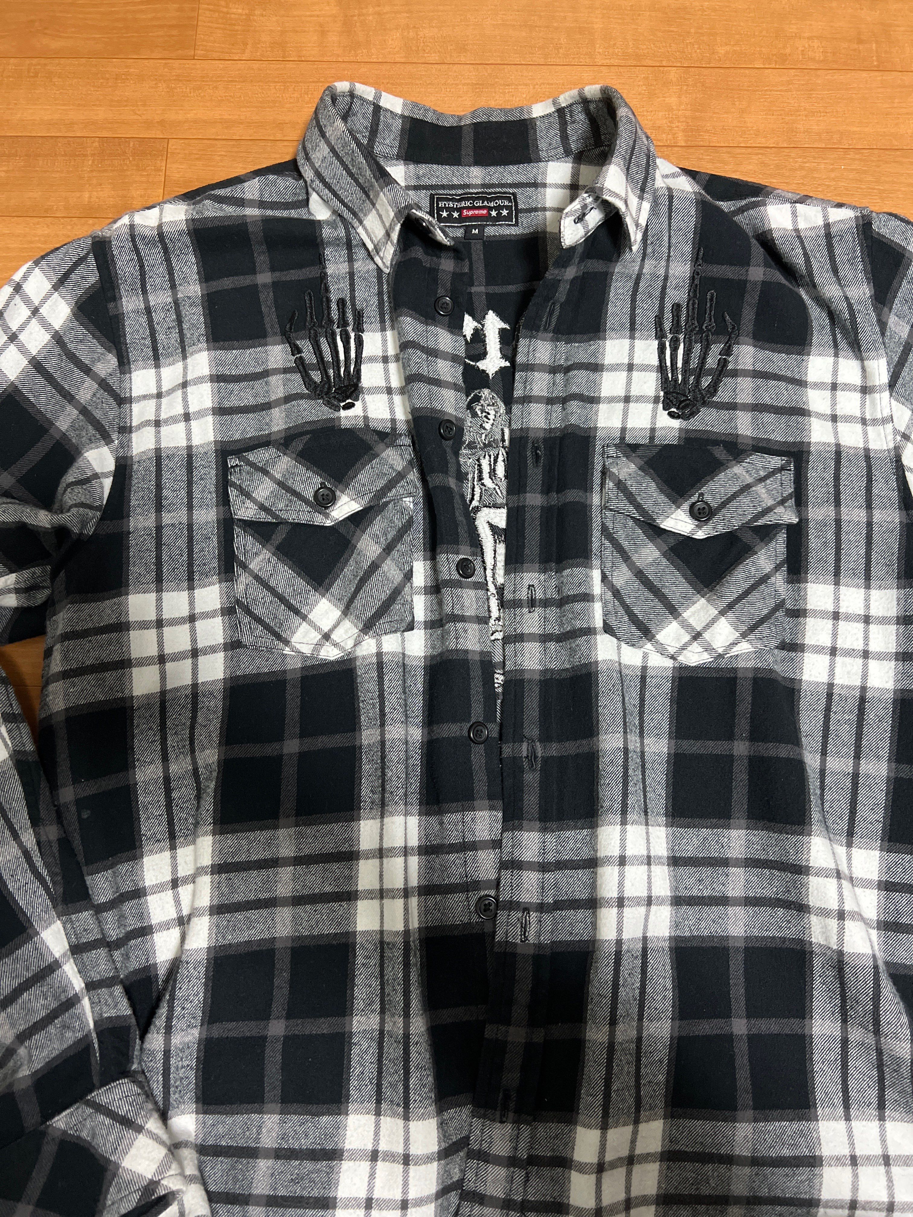 Supreme x HYSTERIC GLAMOUR Plaid Flannel Shirt "Black"