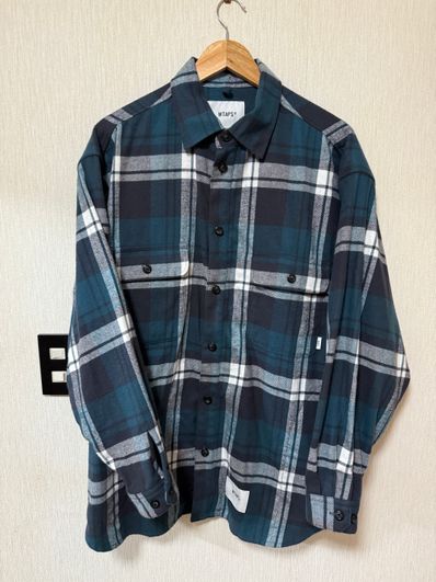 Wtaps WCPO 01 / LS / Cotton. Flannel. Textile "Green"