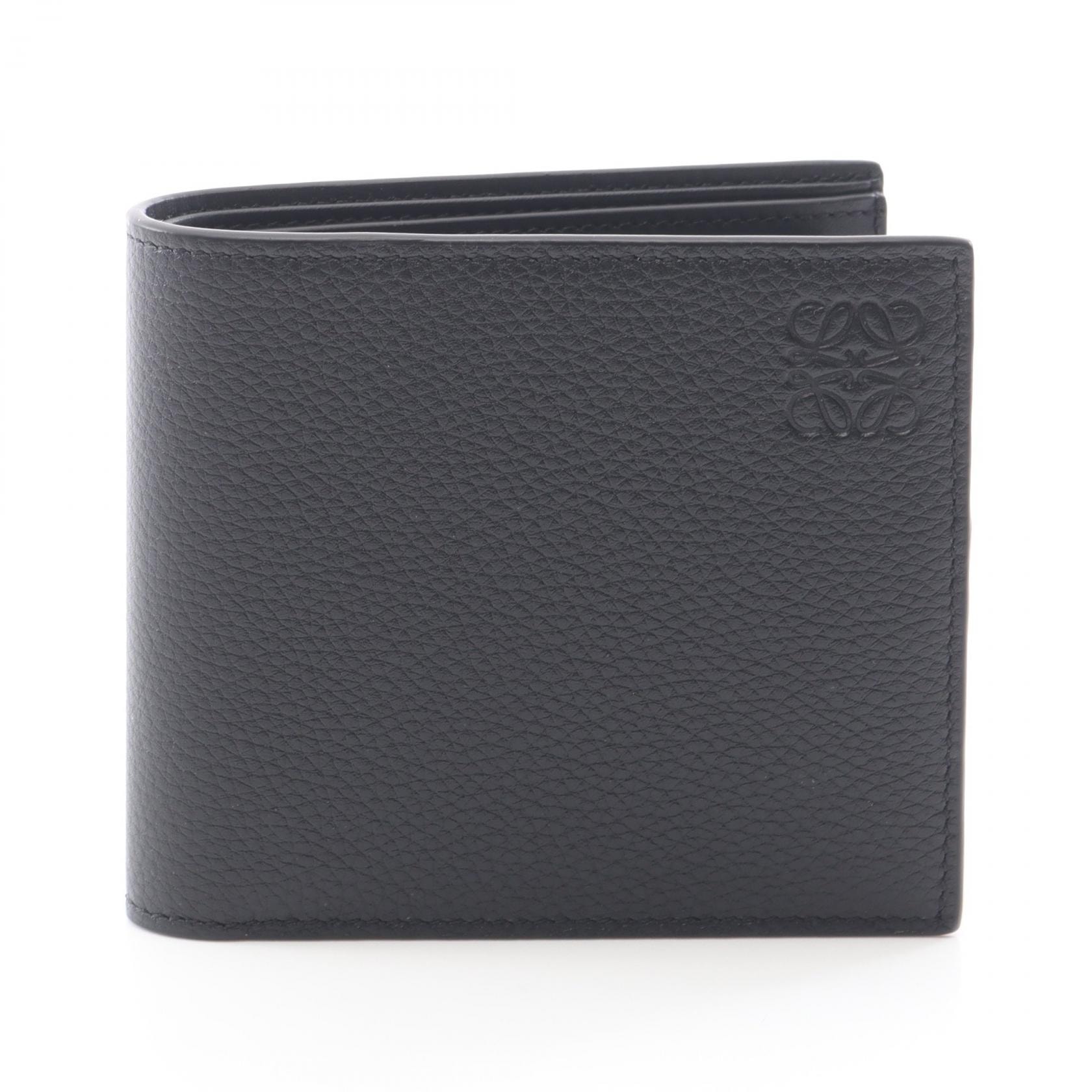 ロエベ LOEWE バイフォールド コインウォレット 二つ折り財布 財布 レザー メンズ レディース ブラック系 C660501X031100 【新品】