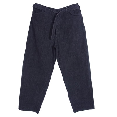 COMOLI コモリ デニムパンツ 21AW U03-03011 ベルテッド デニムパンツ ブラックエクリュ ブラック系 4【中古】