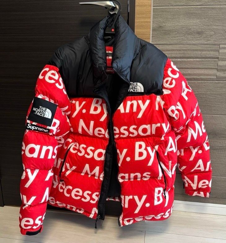 Supreme x The North Face By Any Means Nuptse Jacket "Red"