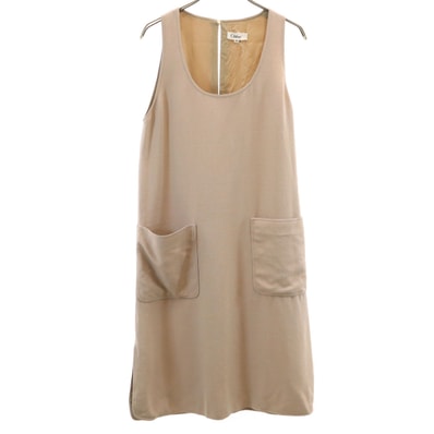 Chloe クロエ ノースリーブ ワンピース 38 ライトブラウン