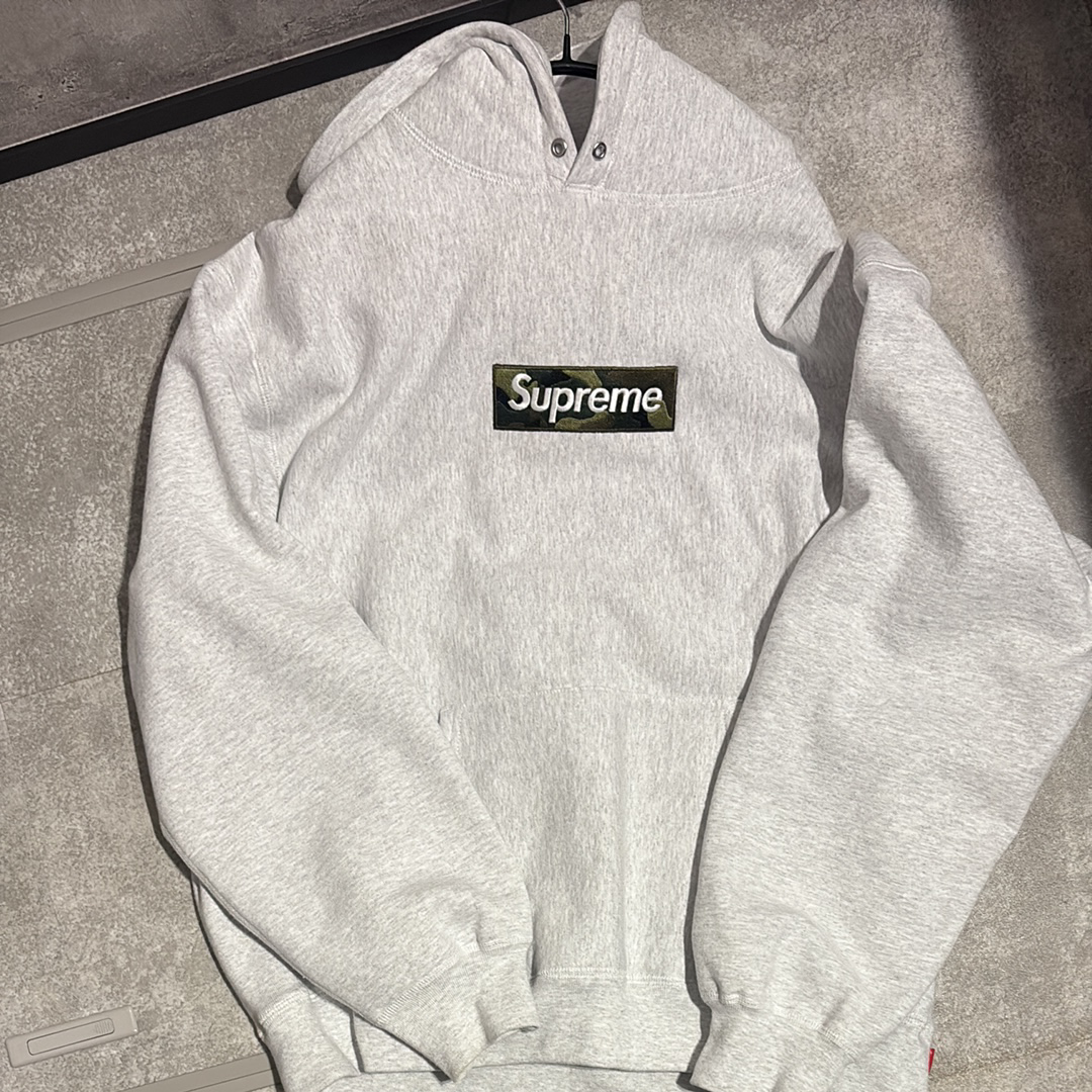 Supreme Box Logo Hooded Sweatshirt "Ash Grey" (23FW)