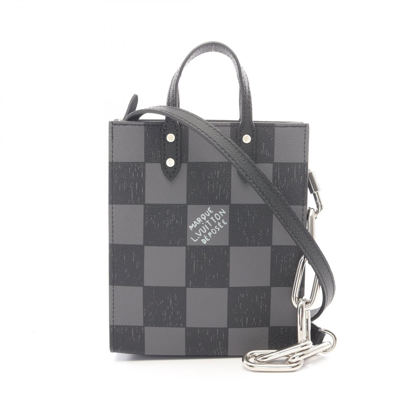 ルイ・ヴィトン LOUIS VUITTON サックプラ XS ダミエチェッカーボード ノワール 2WAY ハンドバッグ バッグ レザー ダミエ メンズ ブラック系 N60479 【中古】