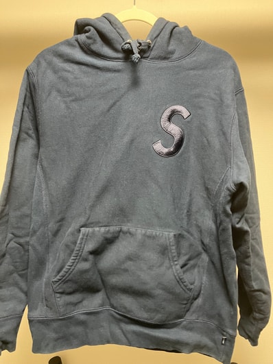 Supreme Tonal S Logo Hoodie Navy