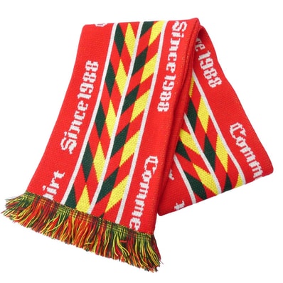 COMME des GARCONS マフラー 25AW FP-K402 SHIRT シャツ knitted jacquard acrylic football scarves ジャカード アクリル フットボール スカーフ マフラー 【極上美品】【中古】