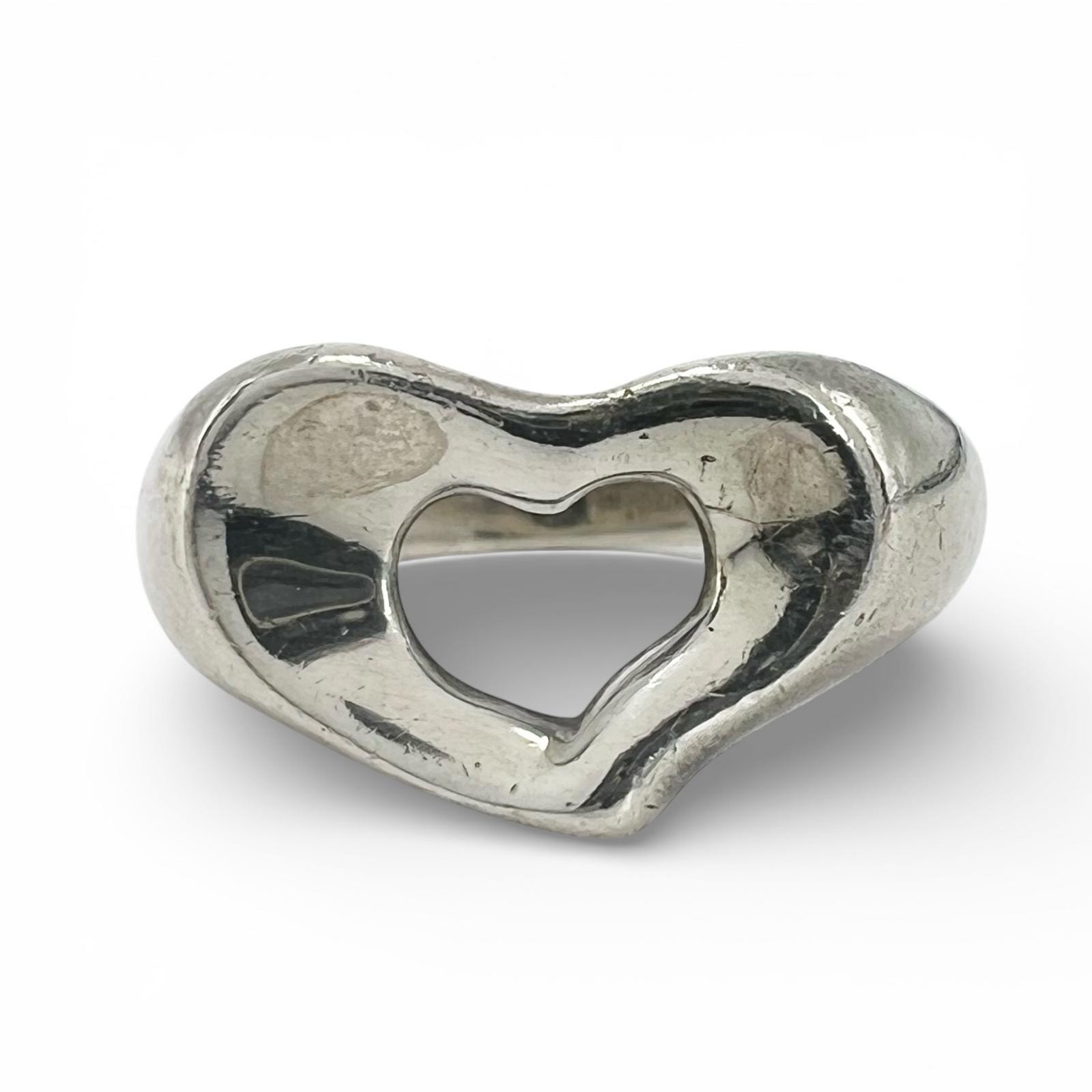 TIFFANY&Co. ティファニー エルサ・ペレッティ リング・指輪 シルバー レディース オープンハート【中古】