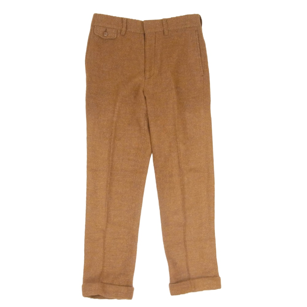 beautiful people ビューティフルピープル パンツ 1230305802 ヘリンボーン柄 起毛 ウール スラックスパンツ ブラウン系 M【中古】