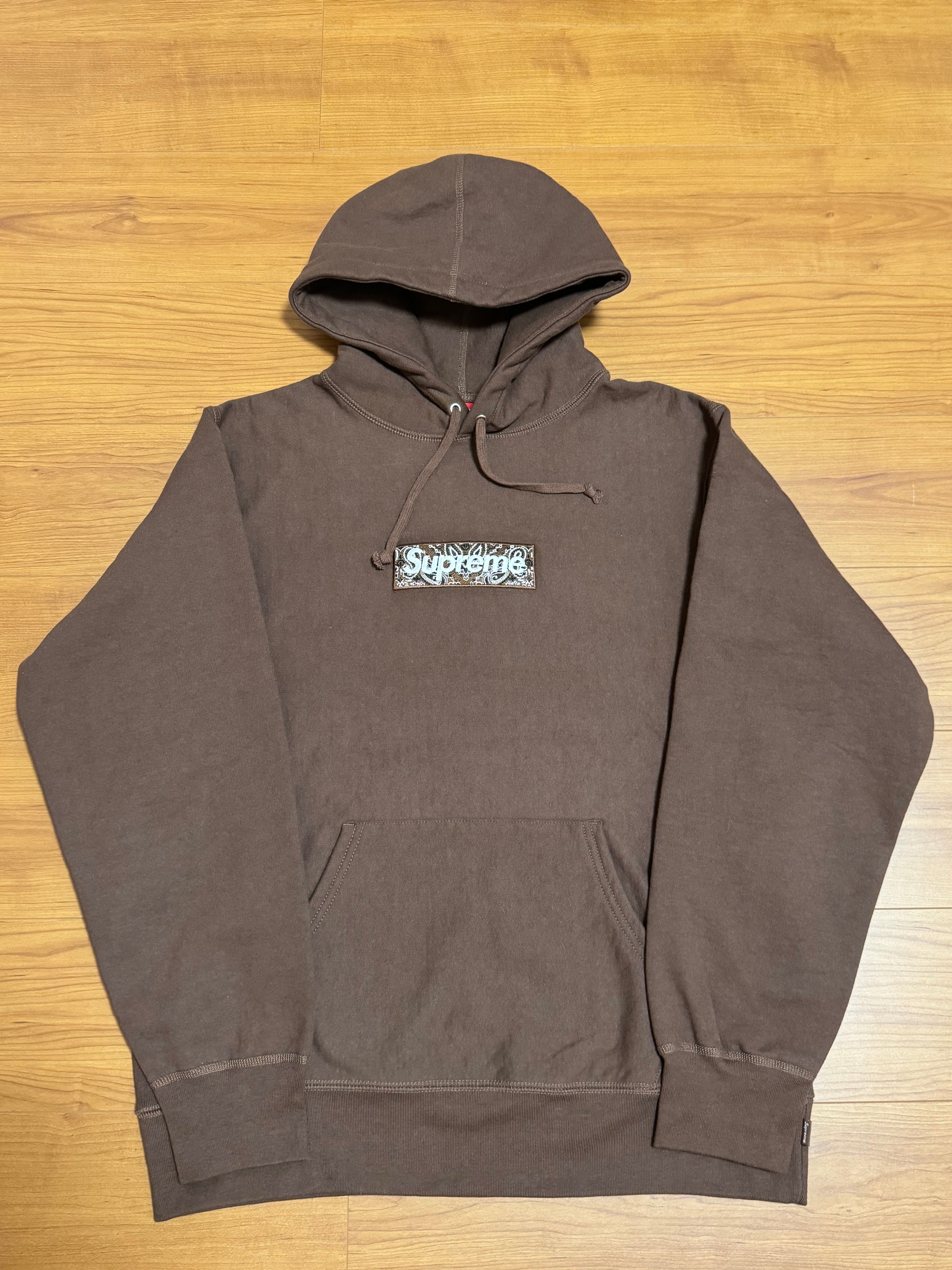 Supreme Bandana Box Logo Hooded Sweatshirt "Brown"