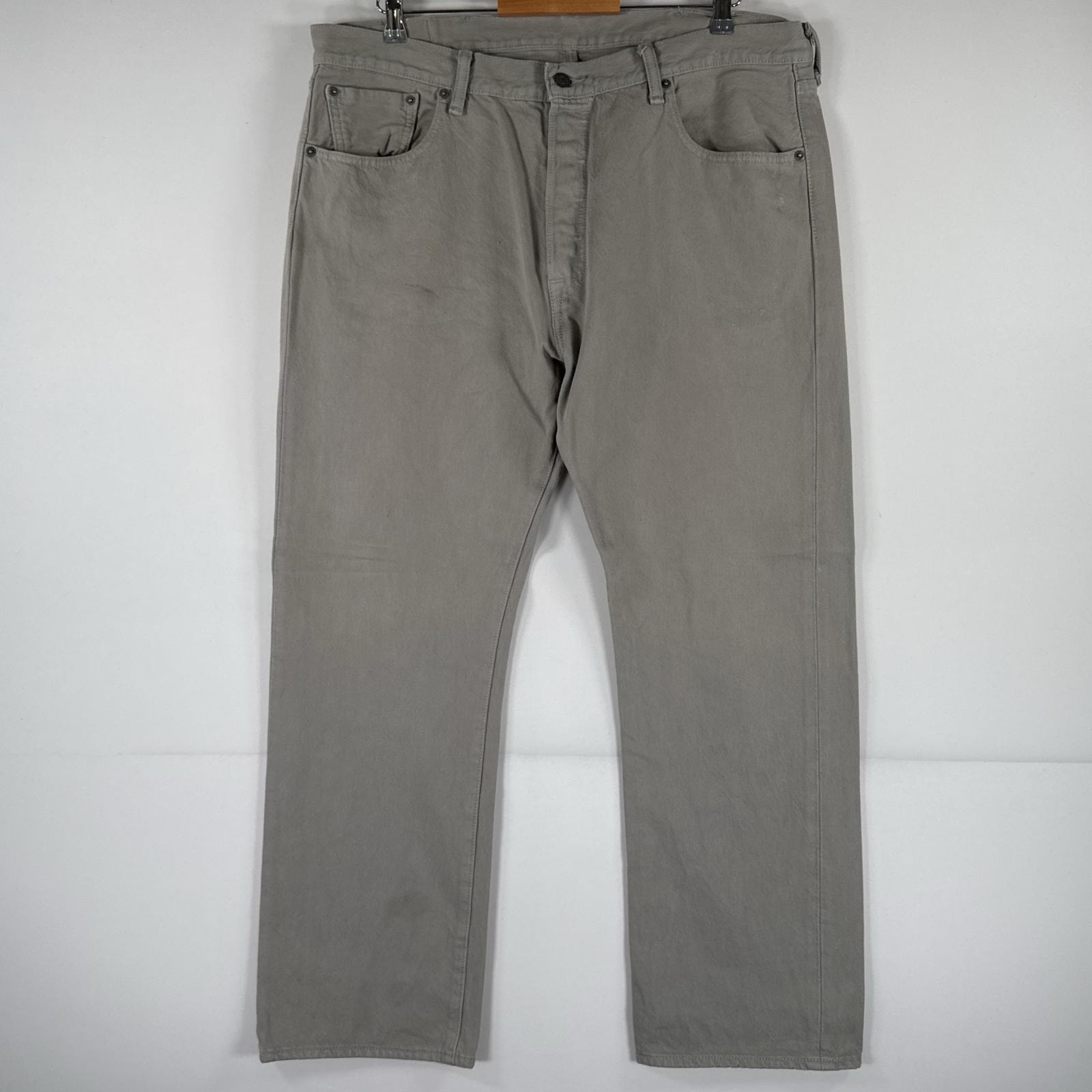 古着 リーバイス Levi's デニムパンツ 501 ジーパン ストレート 大きいサイズ ボタンフライ カラーパンツ ビッグ w38 L29  グレー メンズ