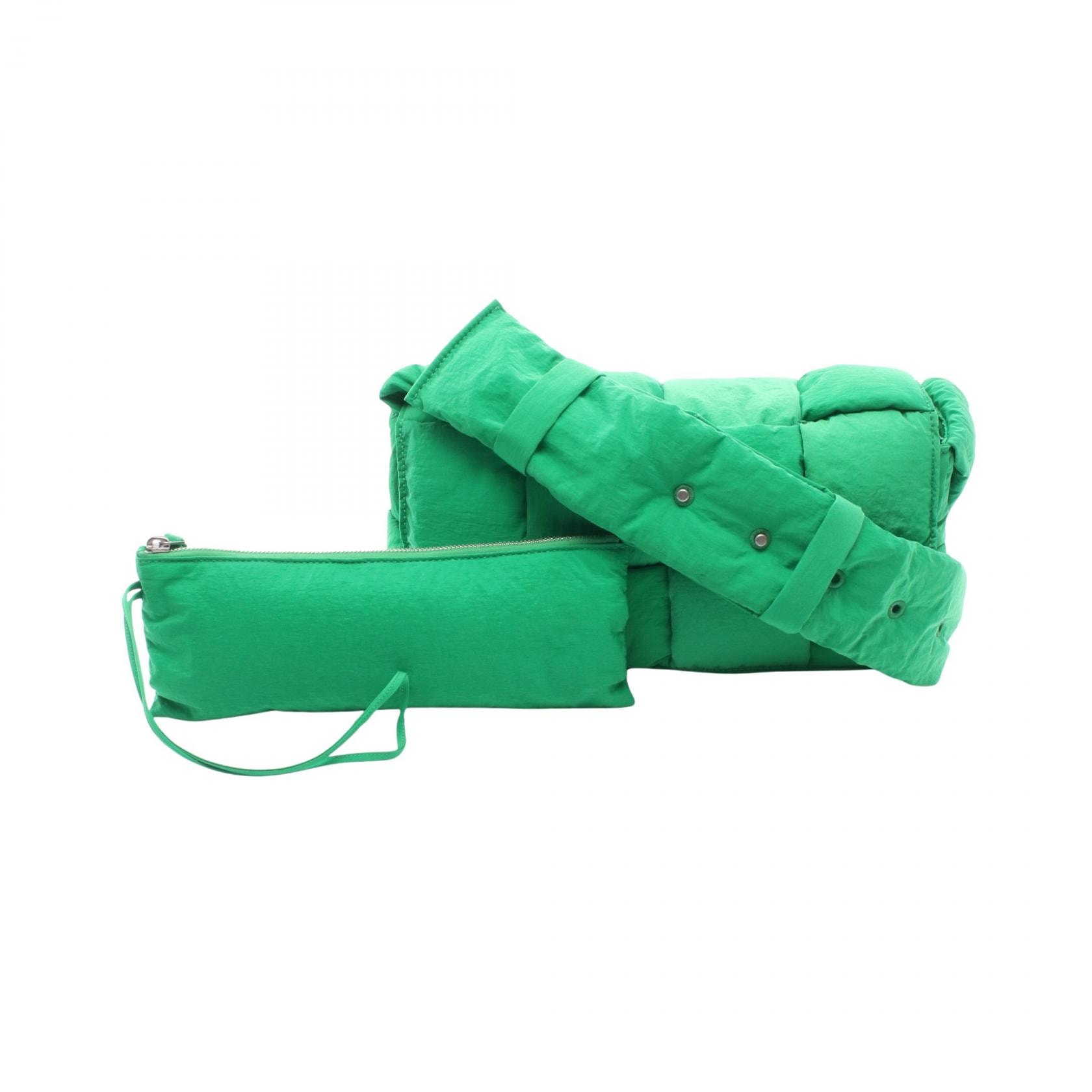 ボッテガヴェネタ BOTTEGA VENETA PADDED TECH CASSETTE パデッド テック カセット ショルダーバッグ バッグ ナイロン メンズ グリーン系 628951VBO813724 【中古】