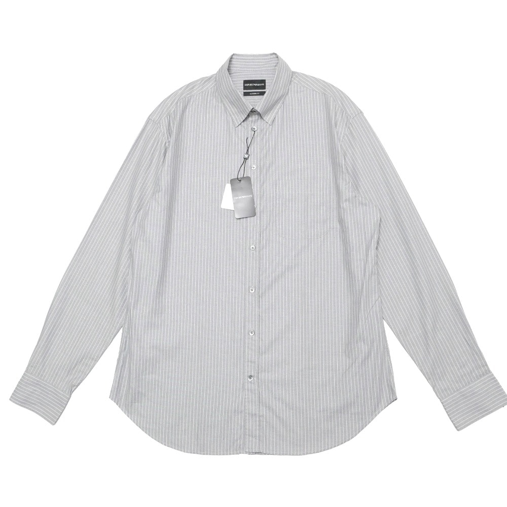 ■未使用品■Emporio Armani エンポリオ・アルマーニ 長袖シャツ サイズ43/17 MODERN FIT ストライプ ドレスシャツ RA7420