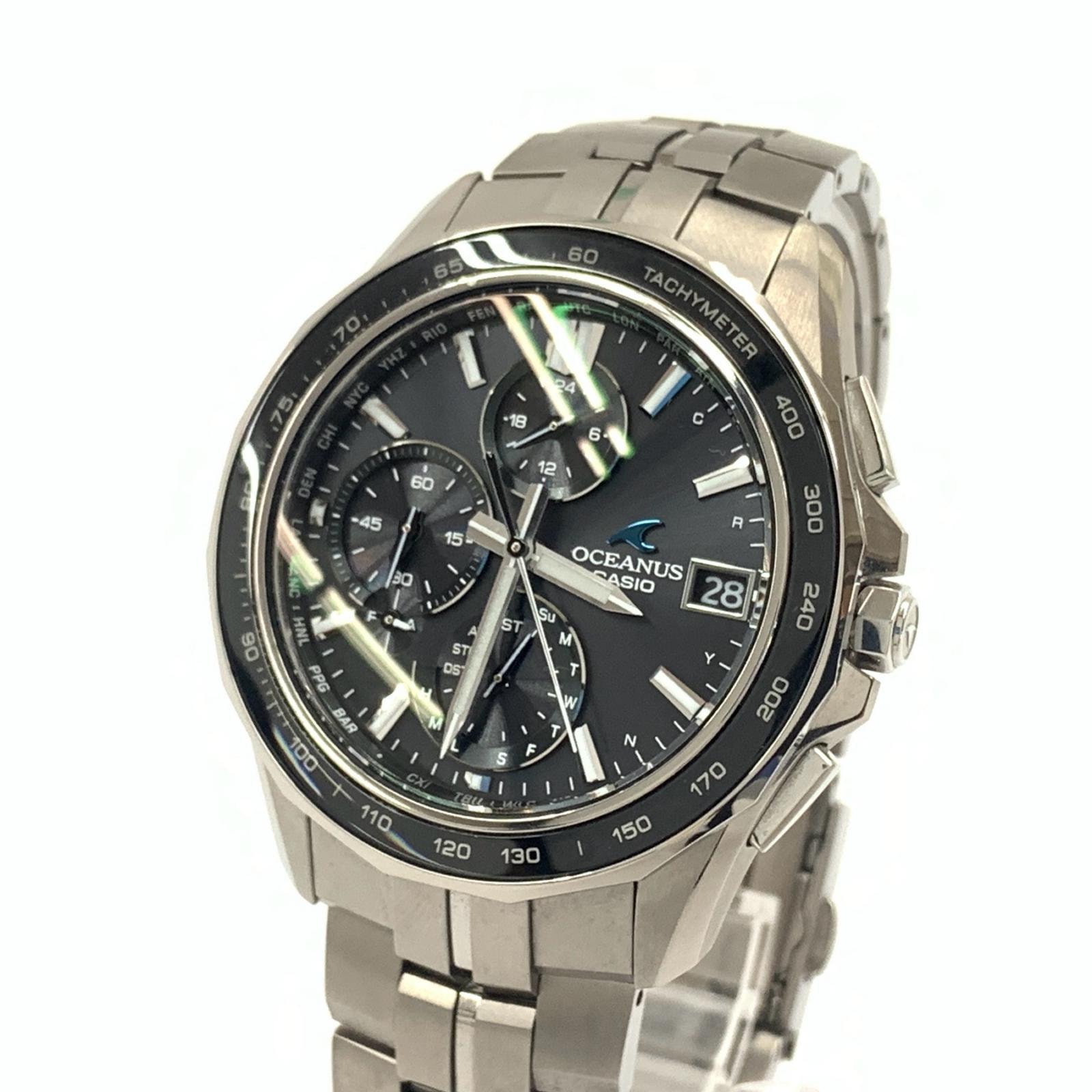CASIO カシオ OCEANUS オシアナス マンタ シリーズ 0CW-S7000 シルバー x ブラック