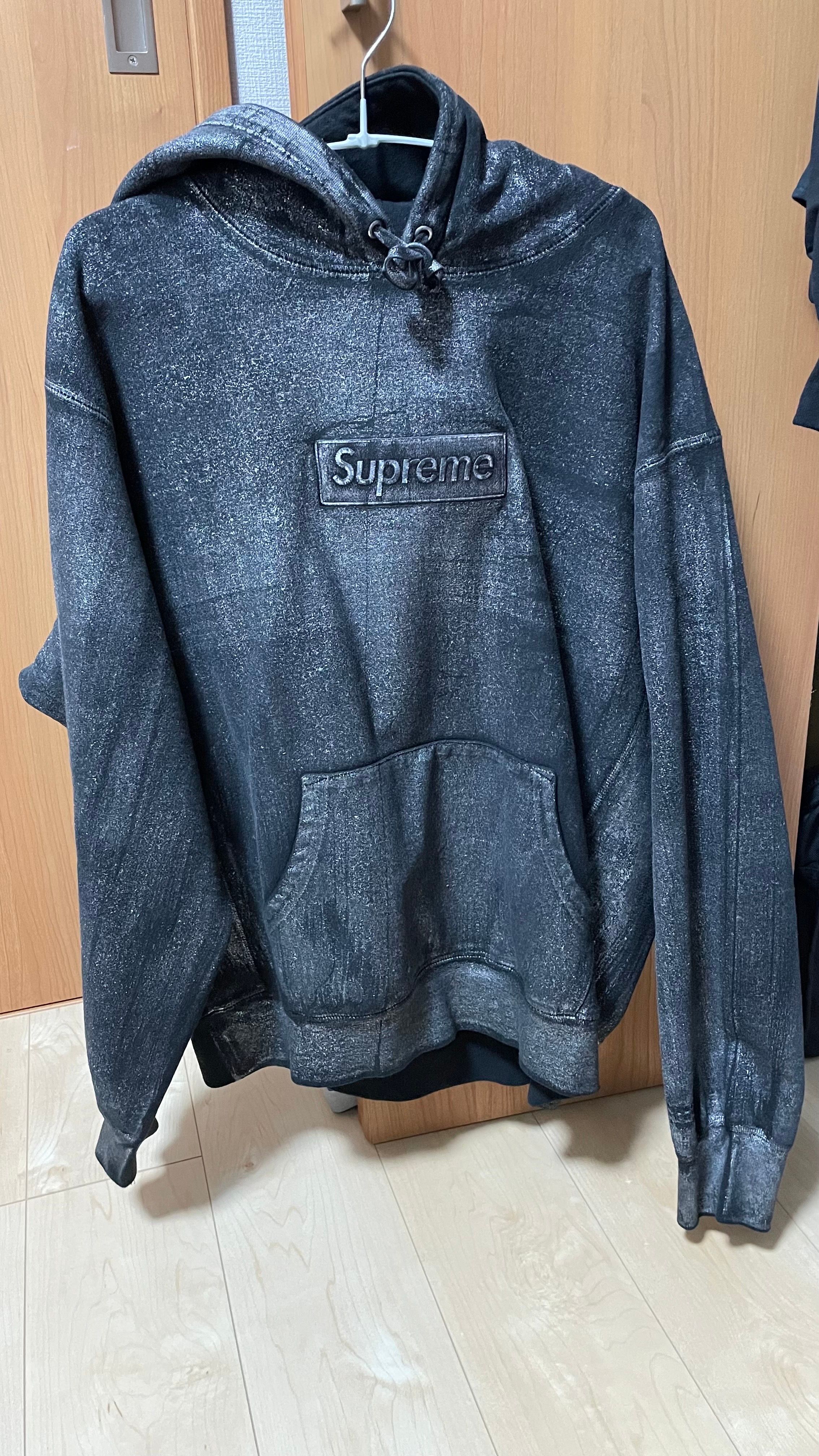 Supreme x MM6 Maison Margiela Foil Box Logo Hooded Sweatshirt "Black"