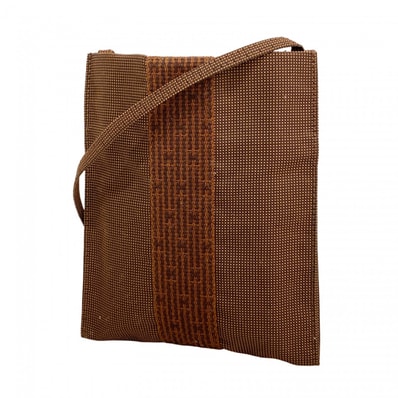 【6cd5738-k】エルメス ショルダーバッグ エールラインポシェット キャンバス ブラウン【中古】レディース