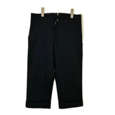 ヨウジヤマモト 13SS FX-P09-109 ブラック クロップド スラックスパンツ 1