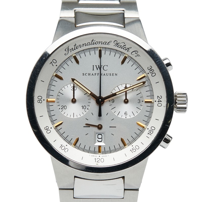 アイダブリューシー シャフハウゼン GST 腕時計 IW372703 クオーツ シルバー文字盤 ステンレススチール メンズ IWC SCHAFFHAUSEN 【中古】