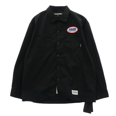 NEIGHBORHOOD ネイバーフッド 長袖シャツ 23AW 232TSNH-SHM01 CLASSIC WORK SHIRT ロゴパッチ クラシック ワークシャツ ブラック系 S【美品】【中古】