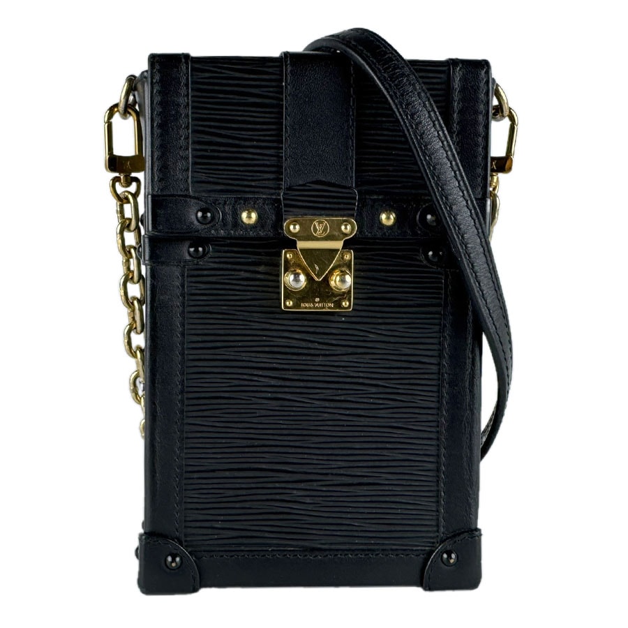 ルイ ヴィトン LOUIS VUITTON ショルダーバッグ エピ ポシェット トランク ヴェルティカル エピレザー ブラック ゴールド レディース M67871【中古】 z9974