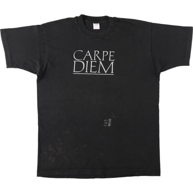 古着 90年代 フルーツオブザルーム FRUIT OF THE LOOM CARPE DIEM プリントTシャツ USA製 メンズXL相当 ヴィンテージ/eaa657731
