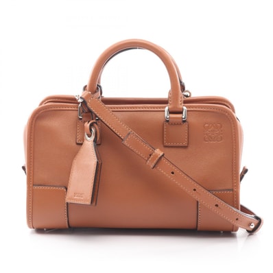 ロエベ LOEWE アマソナ23 2WAY ハンドバッグ バッグ レザー レディース ブラウン系 【中古】