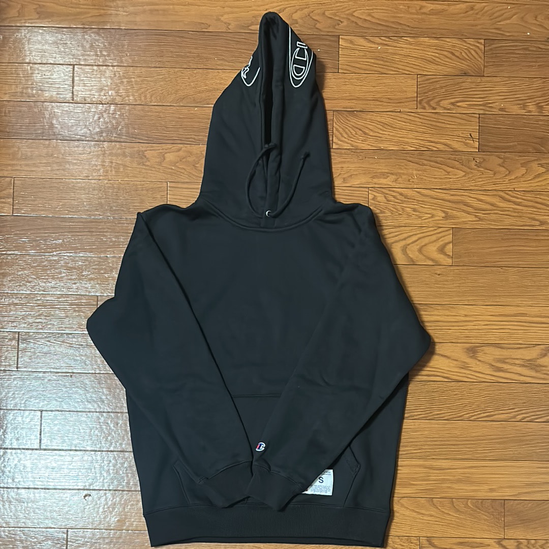 Supreme Champion Outline Hooded Sweatshirt "Black"