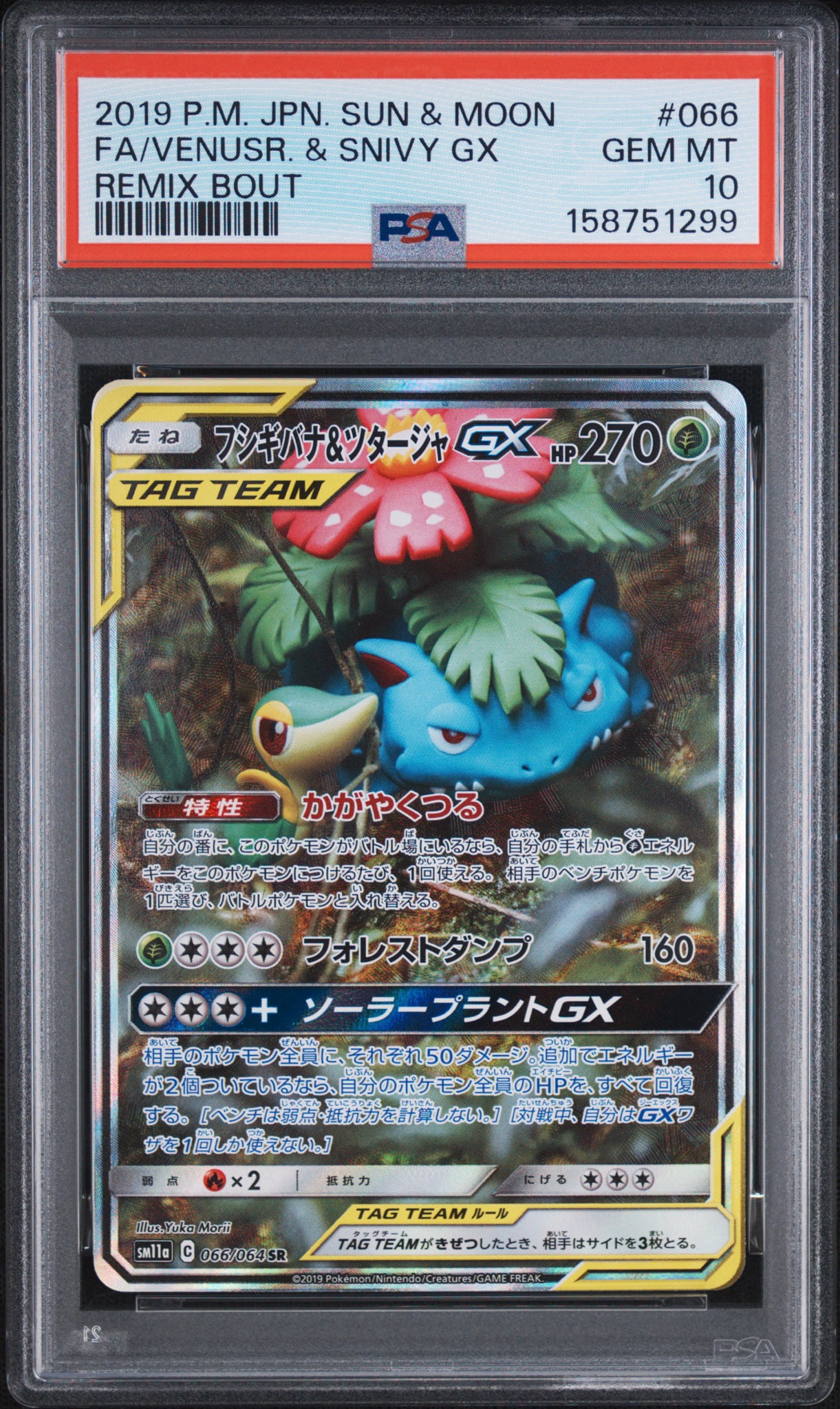 Venusaur & Snivy GX SR: SA[SM11a 066/064](Enhanced Expansion Pack "Remix Bout")