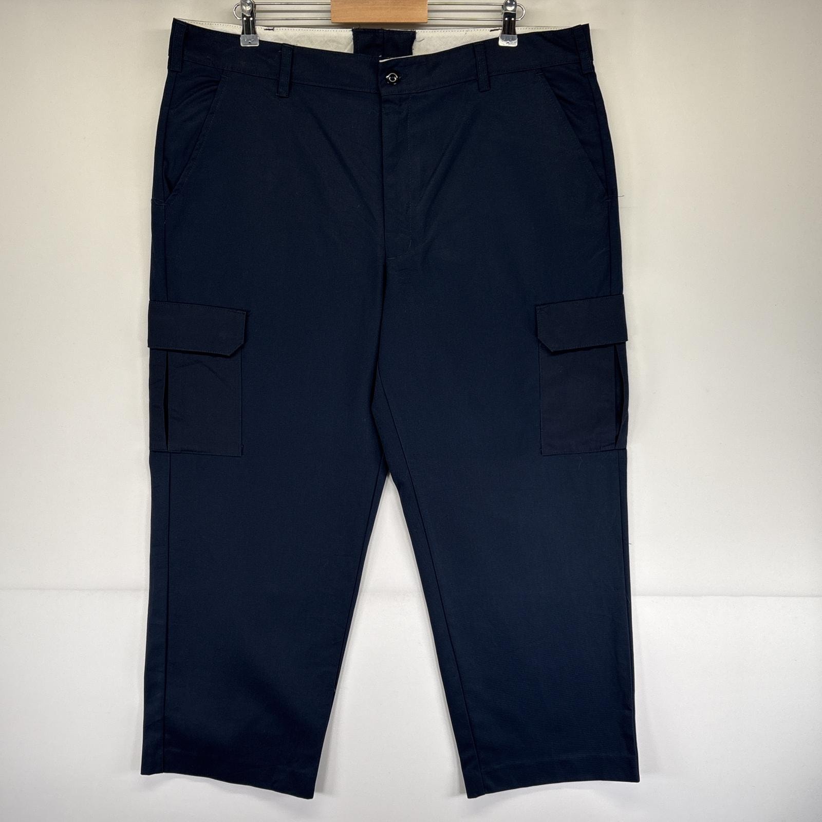 古着 レッドキャップ RED KAP ワークパンツ ワンポイントロゴ 作業着 長ズボン テーパード カーゴパンツ w40 L33  ネイビー メンズ