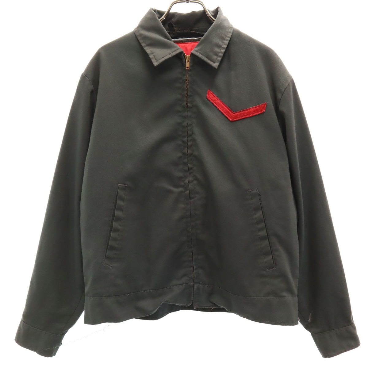 Lee リー 70s USA製 ヴィンテージ ブルゾン 40 チャコールグレー TALONジップ ジャケット ライナー付き