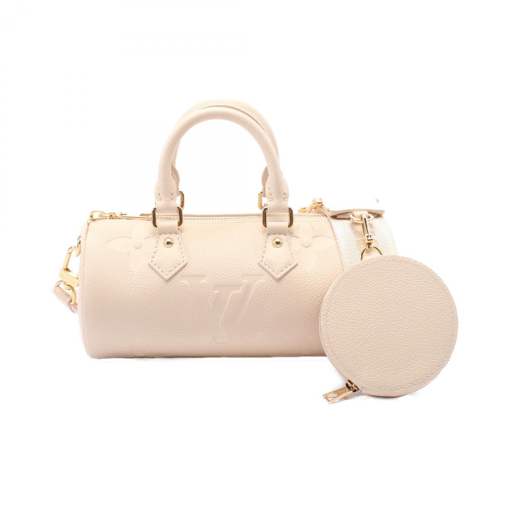 ルイ・ヴィトン LOUIS VUITTON パピヨンBB ハンドバッグ バッグ レザー モノグラム・アンプラント クレーム レディース アイボリー系 M45994 【中古】