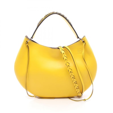 ロエベ LOEWE フォーチュン ホーボー 2WAY ハンドバッグ バッグ レザー レディース イエロー系 【中古】