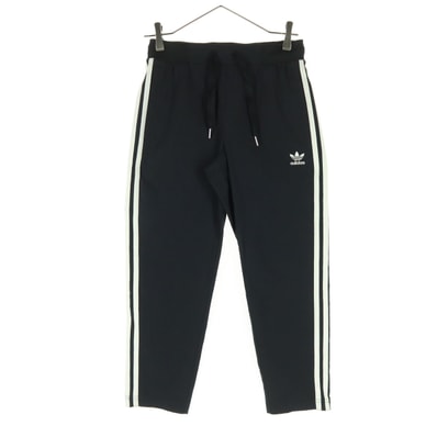 adidas アディダス ワンポイントロゴ 七分丈 パンツ S ブラック トレフォイルロゴ
