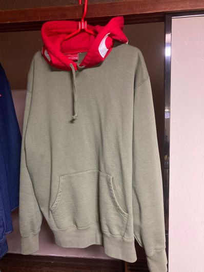 Supreme Contrast Hooded Sweatshirt "Olive"