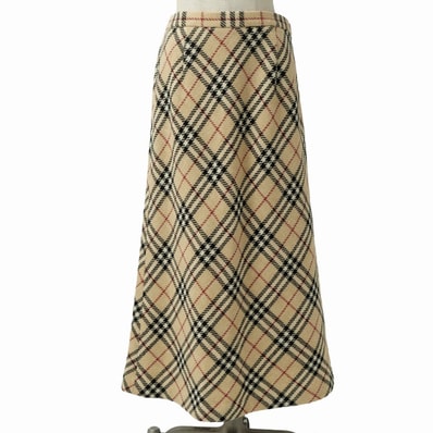 BURBERRY バーバリー ロングスカート サイズ44 チェック ブランド古着【中古】20261027/RB1416