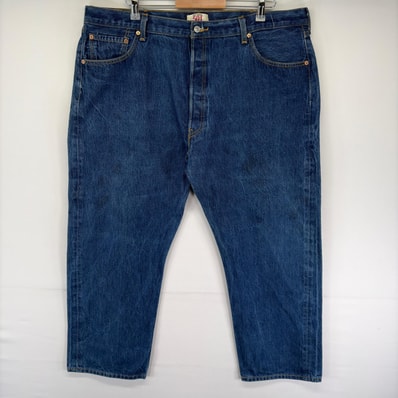 古着 リーバイス Levi's パンツ 501 ストレート ボタンフライ 5ポケット 大きいサイズ ジーンズ ジーパン W44 L30 ブルー系 メンズ