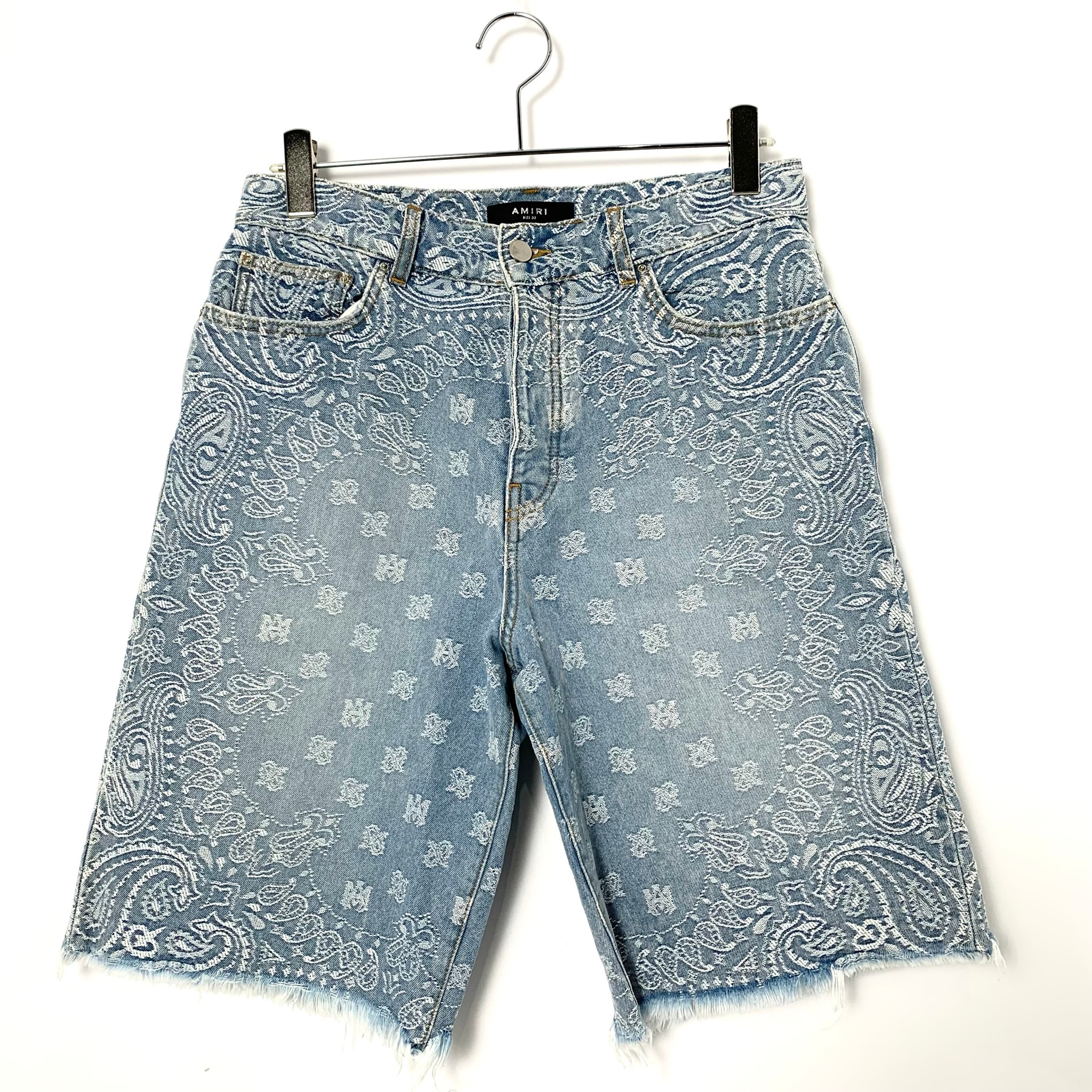 Amiri Bandana Jacquard Skater Short Perfect Indigo