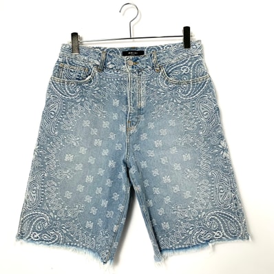 Amiri Bandana Jacquard Skater Short Perfect Indigo