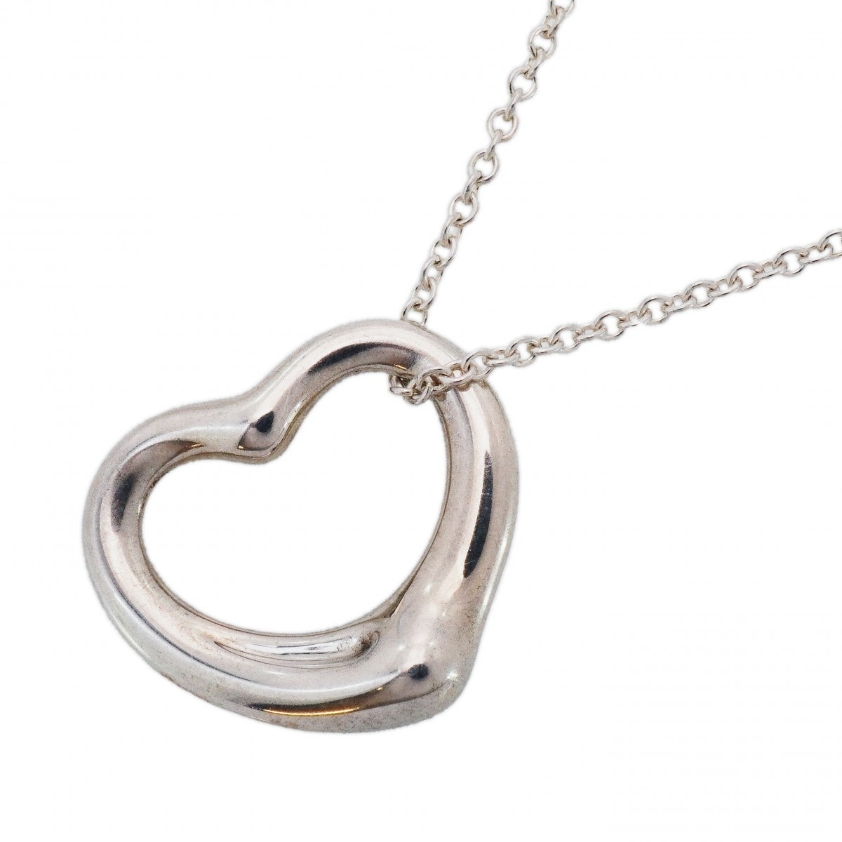 ★SALE【6jcb0500-k】ティファニー ネックレス オープンハート シルバー925【中古】レディース
