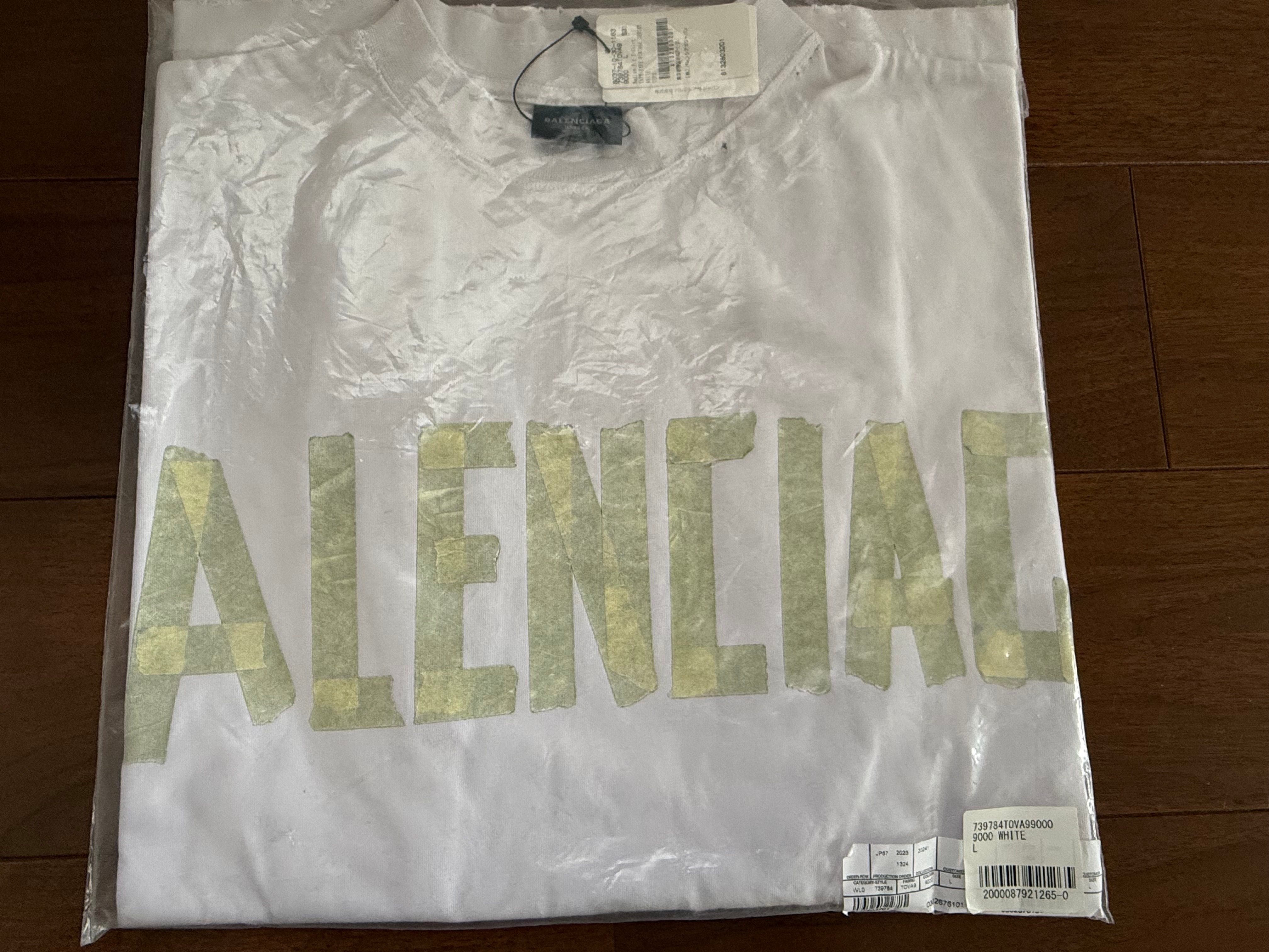 BALENCIAGA Tape Type T-Shirt Medium Fit "White"