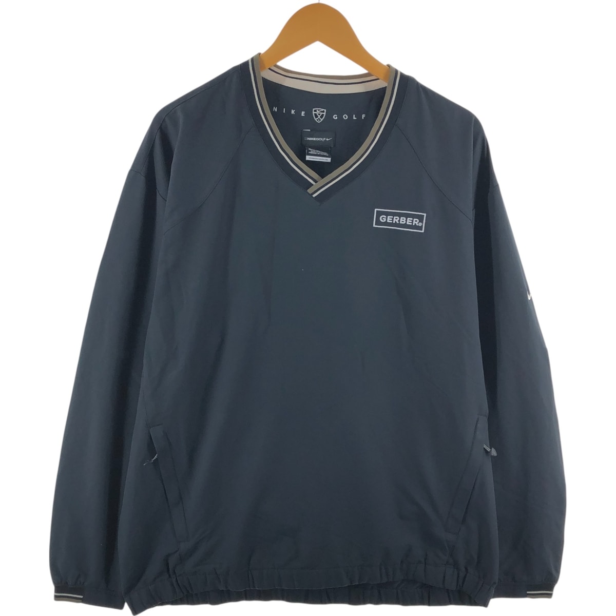 古着 90~00年代 ナイキ NIKE GOLF ゴルフ Vネック ウォームアッププルオーバー メンズXL相当/eaa514346