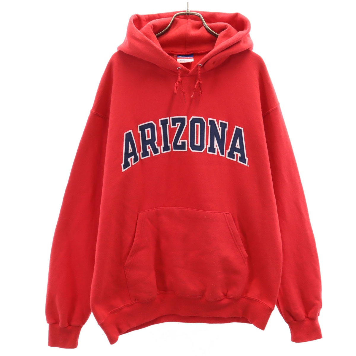 Champion チャンピオン 長袖 スウェットパーカー L レッド プルオーバー 裏起毛