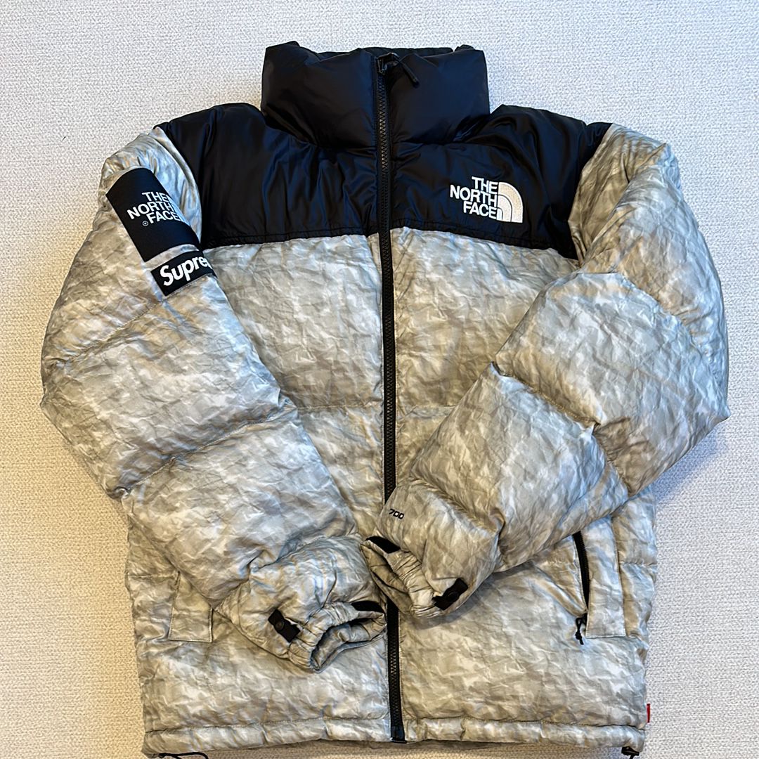 Supreme x The North Face Nuptse Jacket "White Paper Print"