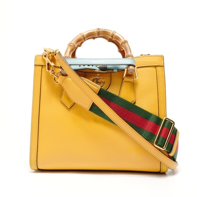 グッチ GUCCI ダイアナ スモール バンブー 3way ハンドバッグ【中古】